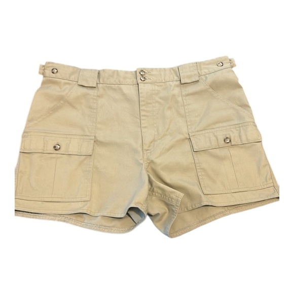 TILLEY ENDURABLES Vintage ‘Give Em Hell’ High Waist Cargo Travel Safari Shorts - Picture 1 of 15